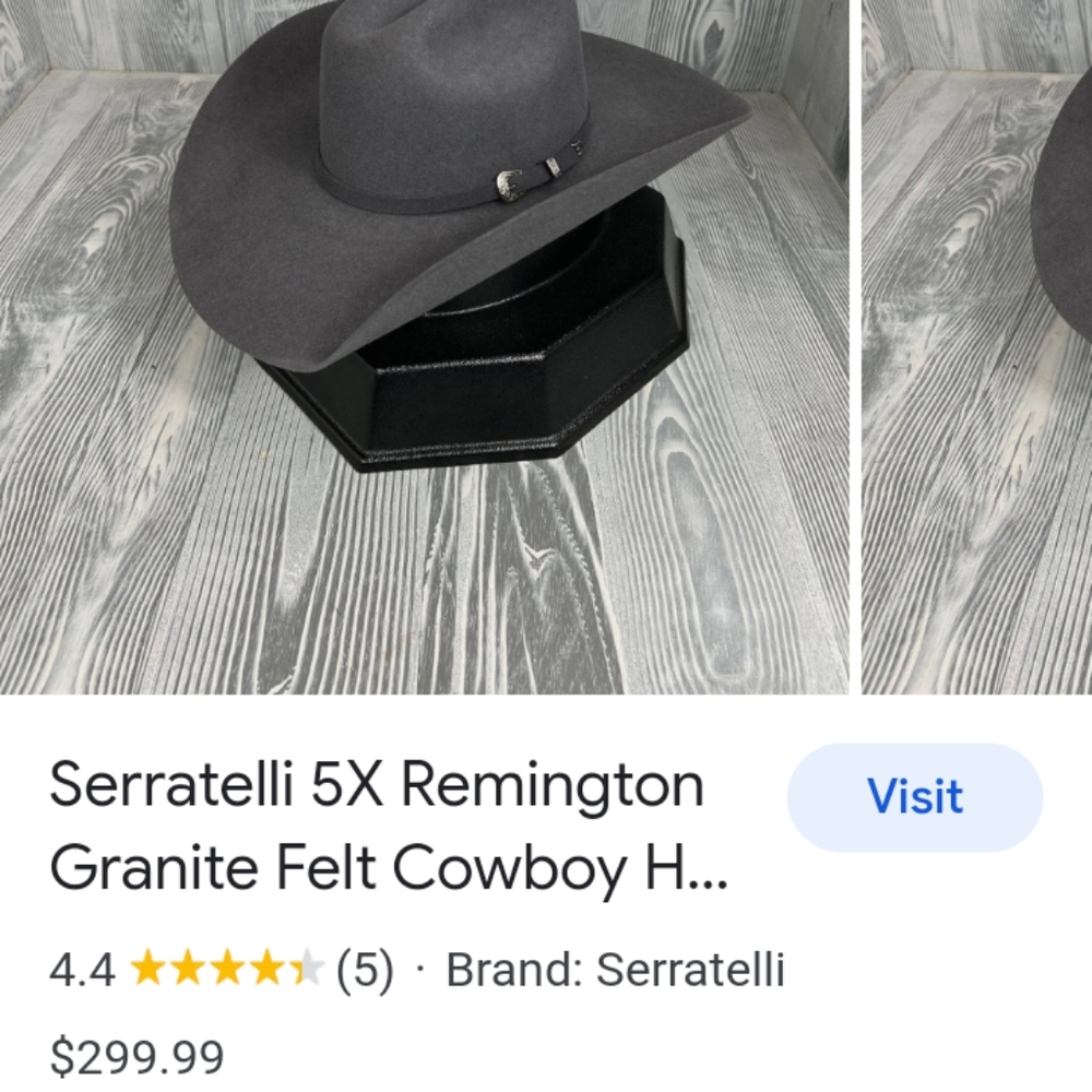 Serratelli 5x Remington E3 felt cowboy hat